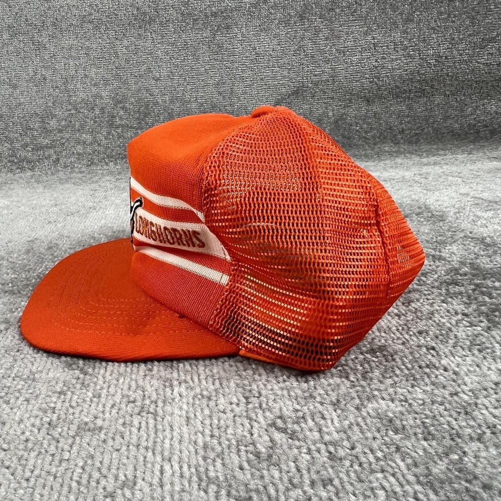 Vintage Texas Longhorns Hat Cap Mens One Size Orange NCAA Football Mesh Trucker - Picture 4 of 12